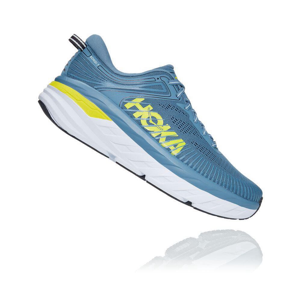 Hoka Bondi 7 Albastri Galbeni | 753861-TAF