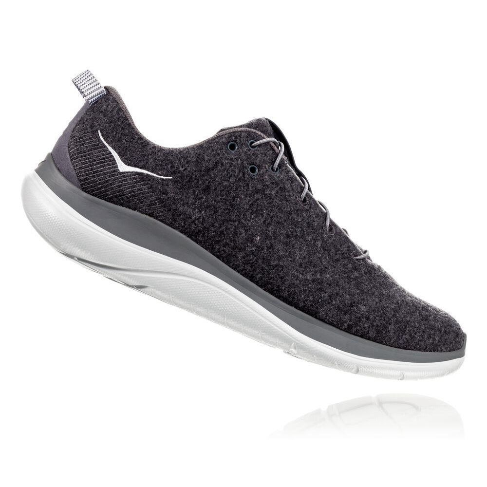 Hoka Hupana Flow Wool Gri Inchis | 031654-QOY