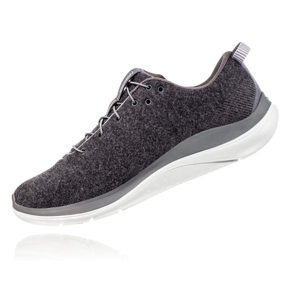 Hoka Hupana Flow Wool Gri Inchis | 031654-QOY