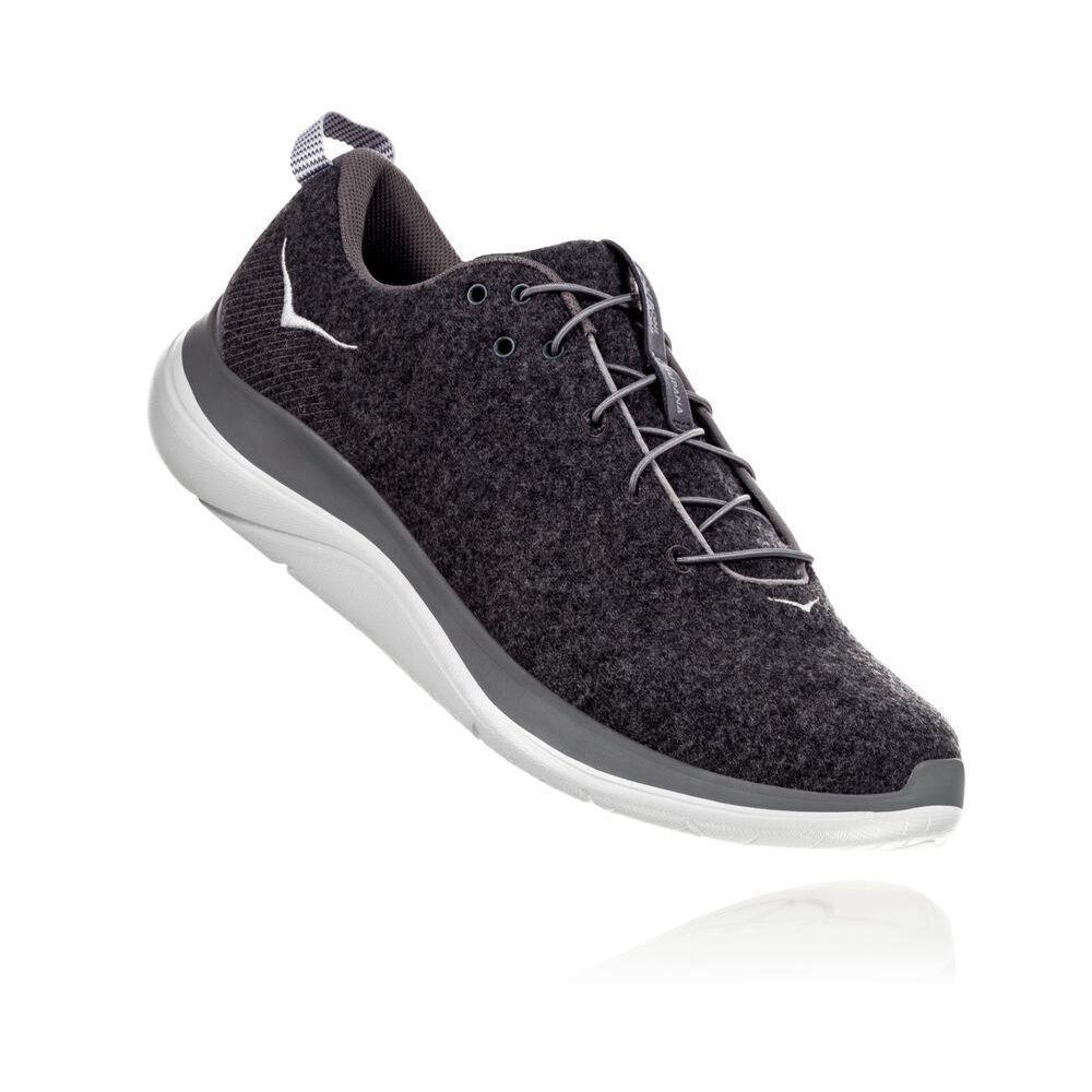 Hoka Hupana Flow Wool Gri Inchis | 258307-NFS