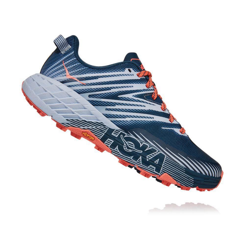 Hoka Speedgoat 4 Albastri Albi | 736581-LXK