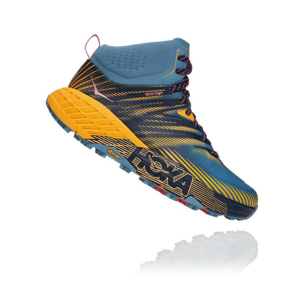 Hoka Speedgoat Mid-High 2 GTX Albastri Galbeni | 190764-QCY