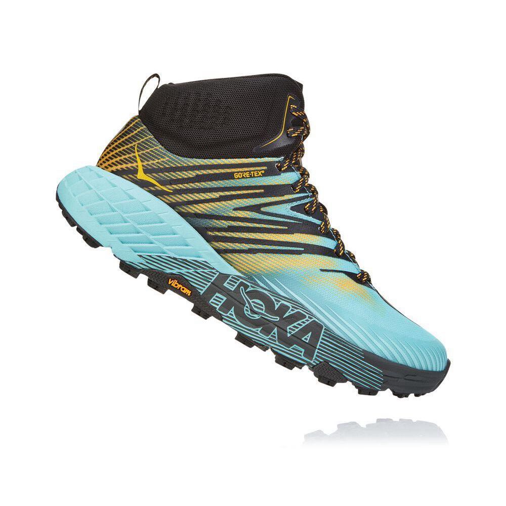 Hoka Speedgoat Mid-High 2 GTX Albastri Negrii Aurii | 796105-YZL