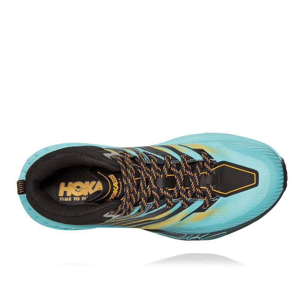 Hoka Speedgoat Mid-High 2 GTX Albastri Negrii Aurii | 796105-YZL